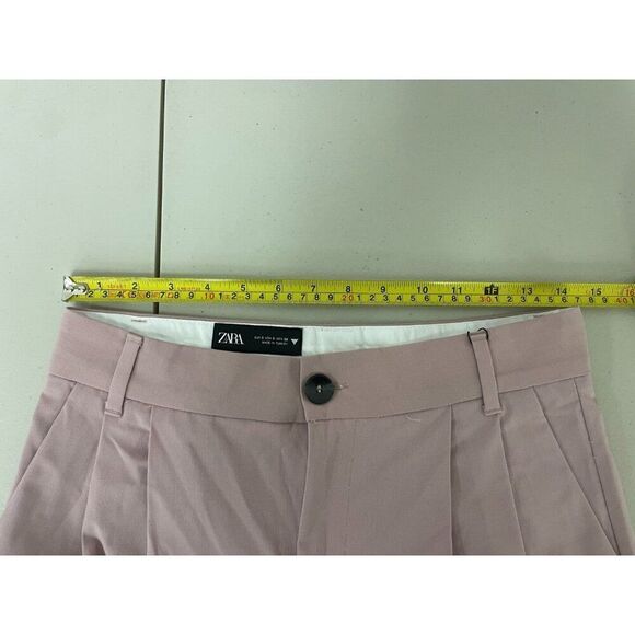 Zara Womens Dress Pants Trousers S Pink Double Pleat Pockets 4661/506 NWT - Picture 8 of 12